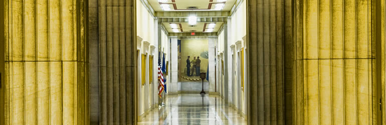 Photo of inside of Department of Justice Main Offices