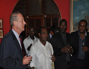 Ambassador McMullen and participants at the reception.