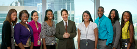 From left to right: Cristina Mullins, Jasmine Streeter, Natasha Sotolongo, Chassidy Hanley,
Thomas Frieden, Danya Carroll, Shelton Bartley, Marissa Alexander-Scott, Kearston Barnes.