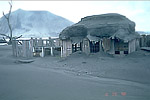 House destroyed by ashfall, Rabaul Caldera, Papua New Guinea