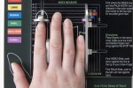 Hand being measured using hand-sizing tool