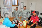 Soldiers from U.S. Army Garrison Yongsan participated in making 'Songpyeon,' a...