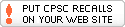 CPSC Recalls and Subsciption List Widget