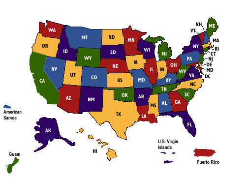 Map of the United States