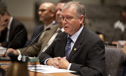 Investigator in Charge Brian Curtis provides an overview of the NTSB investigation into the 2011 marine accident involving a tanker ship, the Elka Apollon and a container ship, the MSC Nederland, in the Houston Ship Channel.