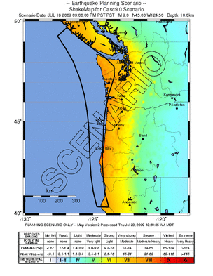 Example Scenario Shakemap