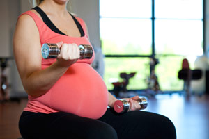 pregnant woman exercising