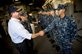 Deputy Defense Secretary Ashton B. Carter, left, thanks sailors assigned to the littoral combat ship USS Freedom after a tour of the ship in San Diego, Sept. 26, 2012.  DOD photo by U.S. Navy Petty Officer 1st Class Chad J. McNeeley