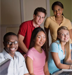 Image of a group of 5 young people