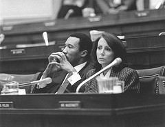 Congresswoman Pelosi at a Congressional Hearing