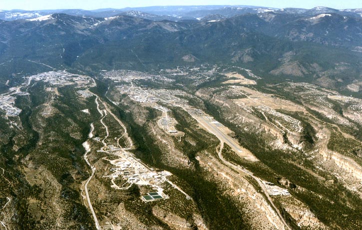 aeiral shot of los alamos, new mexico