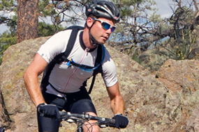 mountain bikers on trail