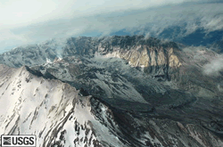 Mount St. Helens dome.