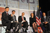 Four key Administration officials discussed "Working Together to Support U.S. Exports" at Ex-Im Bank's 2010 Annual Conference in Washington, DC. From left, Commerce Secretary Gary Locke; Deputy Secretary of State Jacob Lew; moderator John Podesta of Center for American Progress; SBA Administrator Karen Mills; and U.S. Trade Representative Ron Kirk. (Photo: Ashley Sullivan, Mattox Photography)