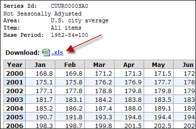 Download as an Excel file 