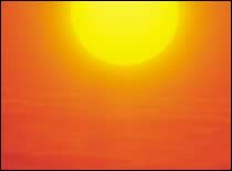 Photo of hot sun.