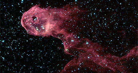 Young stars are seen for the first time in this telescope image