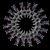 A snapshot of a helical stack of macryocycles generated in the computer simulation.