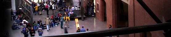 Patrons exploring the United States Holocaust Memorial Museum