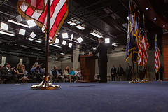 Speaker John Boehner answers questions from reporters during his weekly press briefing in Studio A at the U.S. Capitol. September 21, 2012. (Official Photo by Bryant Avondoglio)

---
This official Speaker of the House photograph is being made available only for publication by news organizations and/or for personal use printing by the subject(s) of the photograph. The photograph may not be manipulated in any way and may not be used in commercial or political materials, advertisements, emails, products, promotions that in any way suggests approval or endorsement of the Speaker of the House or any Member of Congress.