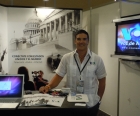 VOA Latin America Division Director, Alberto Mascaro greets potential affiliate clients at a Dominican Republic Trade Show.