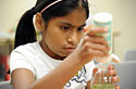 One student in the summer science camp program