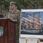 MSgt William C. Hebb Narrates the 9/11 ceremony at Camp Eggers. (U.S. Navy photo by Mass Communication Specialist 3rd Class (SW) Sean Weir)