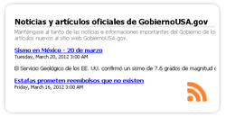 RSS de GobiernoUSA.gov