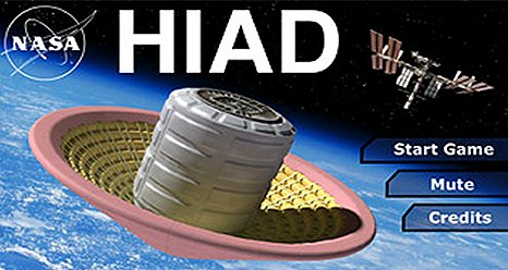 The main screen of the Hypersonic Inflatable Aerodynamic Decelerator, or HIAD, app. (Credit: NASA)