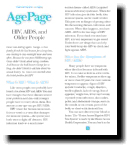 Read NIA's Age Page: HIV, AIDS and Older People