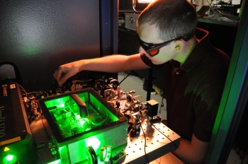 Young scientist works on a collaborative project