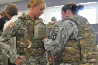 Deploying Soldiers test new female body armor prototype