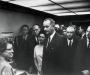 Lyndon Johnson waits to be sworn in as President of the United States 