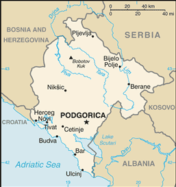 Map of Montenegro