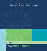 NSF FY2013 Budget Request to Congress cover