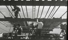 Constructing cables on the Golden Gate Bridge