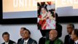 Pakistani President Asif Ali Zardari, center left, addresses a high-level meeting on Polio eradication at the 67th session of the General Assembly at United Nations Headquarters, in New York, September 27, 2012.