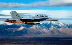 The AARGM is test fired on an F/A-18 at China Lake, Calif. during development.