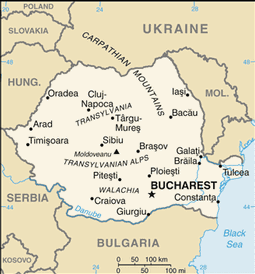 Map of Romania