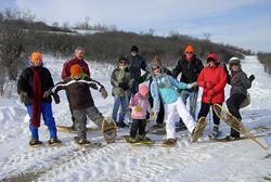 Snowshoeing and skiiing 