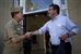 Deputy Defense Secretary Ashton B. Carter, right, thanks Navy Vice Adm. Allen G. Myers IV, left, commander, Naval Air Forces, during a visit to San Diego, Sept. 26, 2012. DOD photo by U.S. Navy Petty Officer 1st Class Chad J. McNeeley