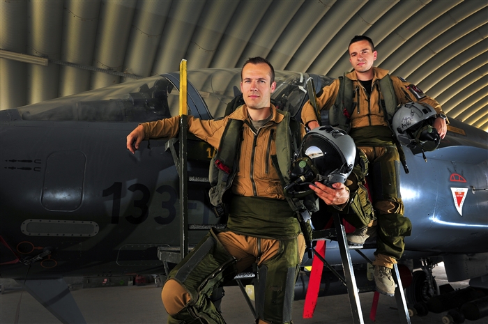 French Air Force Mirage 2000-D pilot Sebastien "Faber" Fabre and weapons systems officer Jerome "Daou" Daoulas perform integral roles in supporting ground coalition forces in the Kandahar Province of Afghanistan, June 17, 2012. The French AF has been a coalition partner with the U.S. during Operation Enduring Freedom (OEF) and perform air to ground close air support missions for friendly ground forces.