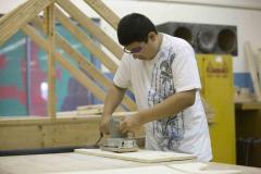 Man working in shop class