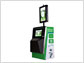 Image of a kiosk developed by ecoATM for exchanging used electronics for cash or a donation.