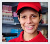 Teens smiling at workplace