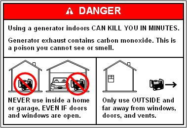 Generator Warning Label