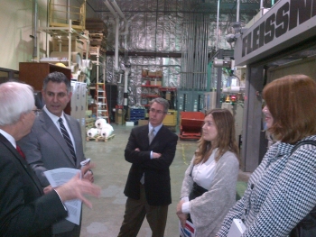 Sanchez tours manufacturing plant in North Carolina