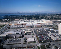 Photo of a city from an aerial view.