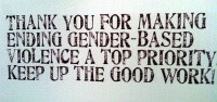 Date: 08/14/2012 Description: Card signed by 650 women and girls from the United States and around the world thanking the U.S. Government for prioritizing the response and prevention of gender-based violence globally. - State Dept Image