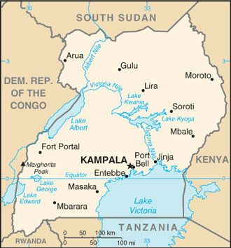 Date: 08/23/2011 Description: Map of Uganda © CIA World Factbook